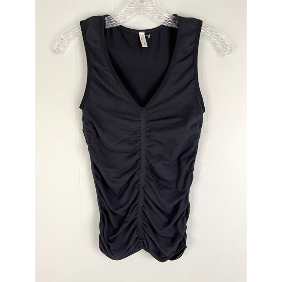 Vintage 90s Y2K Ruched Stretchy Tank Top Small Last Tango Whimsigoth Rave Fairy - Picture 1 of 12